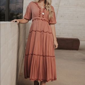 Bohme Willow Embroidered Maxi Dress